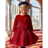 Abel & Lula Girls Red Velvet Dress
